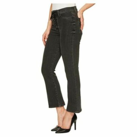Hudson Bullocks High  Rise LaceUp Crop Jeans Disarm - Picture 2 of 7